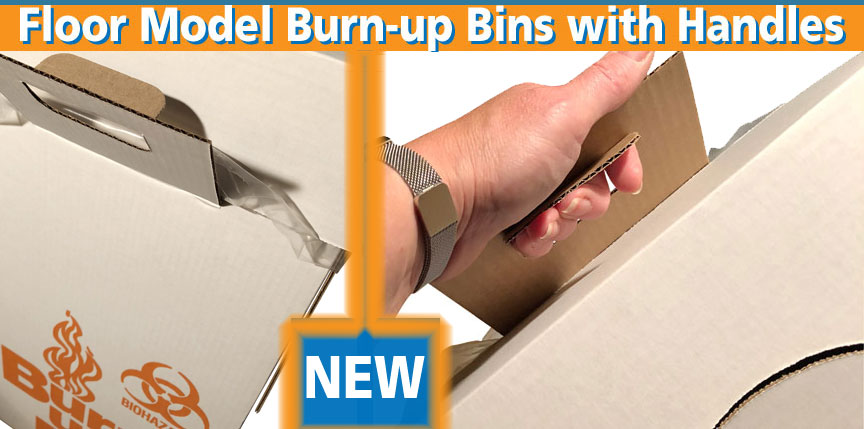 Burn-up Bin  Burn Box with Handles - Dynalon