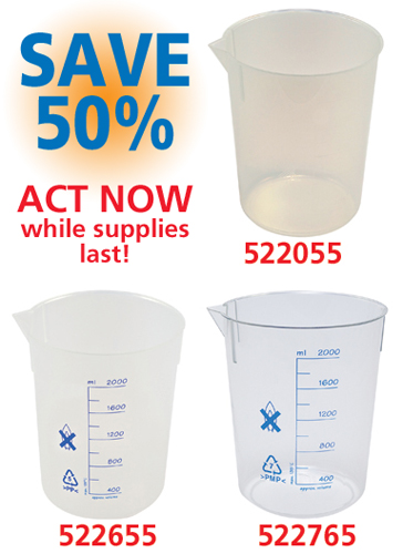 Tapered Beaker Clearance Tapered Beaker Clearance