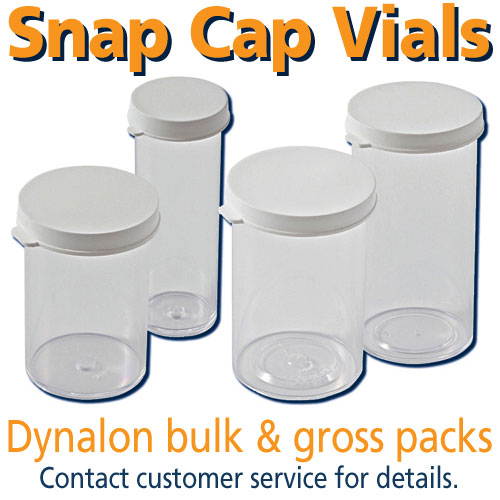 Dynalon Snap Cap Vial Plastic Containers, PS 426364-40