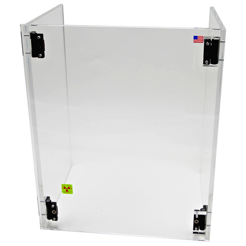 Plexiglass Box for Beta Radiation Shielding - 9 x 9 x 5-1/2 Interior