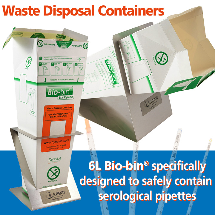 6L Biobin Waste Disposal Container Pipette Biobin Dynalon