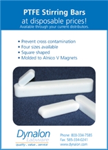 Case of 12 10mm Outside Diameter Dynalon 303735 PTFE Round Stirring Bar with Glide Ring 38mm Length Case of 12 10mm Outside Diameter Dynalon 303735 PTFE Round Stirring Bar with Glide Ring 38mm Length