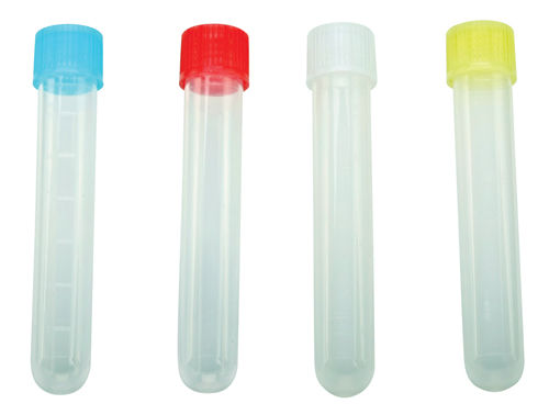 16x125mm Plastic Test Tube Set With Caps And Rack, Yellow Tubes, White Caps, And Cardboard Rack, Karter Scientific (Pack Of 50