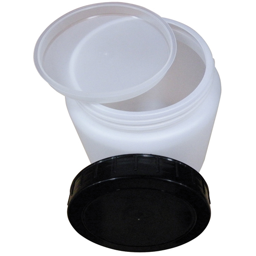 Kartell Lab Specimen Jars - 500mL HDPE Cylindrical Storage Containers With Caps (10-Pack)