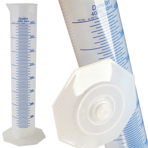 AZLON CPB1000P Blue Graduated Polypropylene Measuring Cylinder - 1000ml, Hexagonal Base