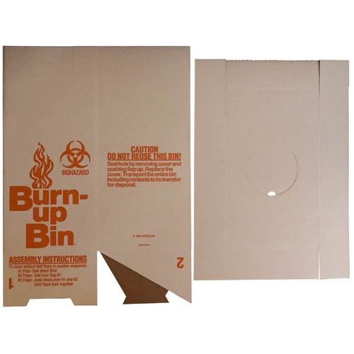 BurnUp Bin Burn Box Disposal Box with Handles Dynalon