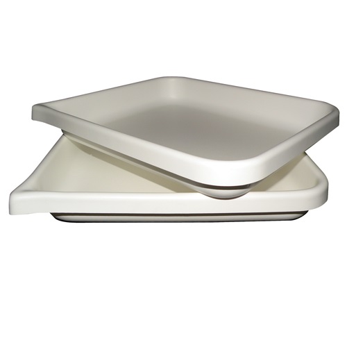 White Plastic Flat Bottom Tray