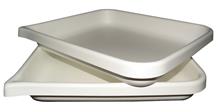 White Plastic Flat Bottom Tray